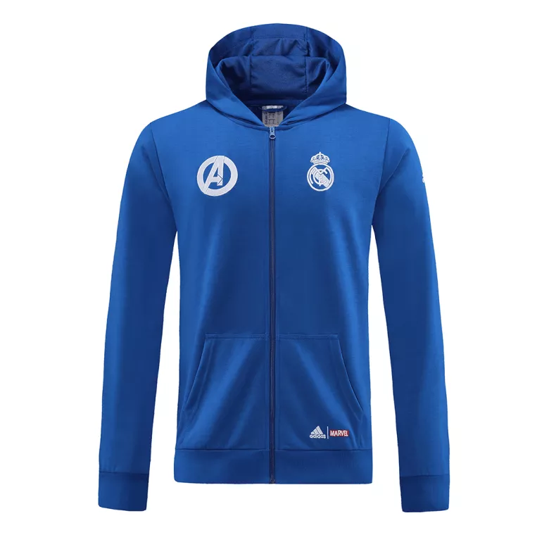 Real Madrid x Marvel Hoodie Jacket 2022/23 - Blue - vstockx