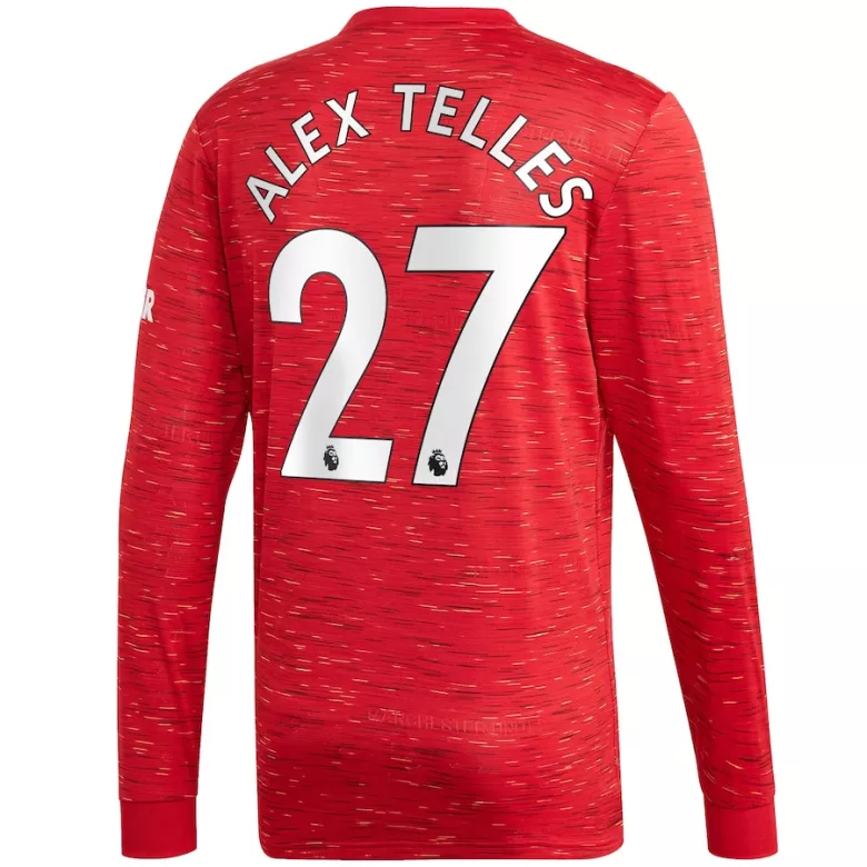 ALEX TELLES #27 Manchester United Home Long Sleeve Soccer Jersey 2020/21 - vstockx