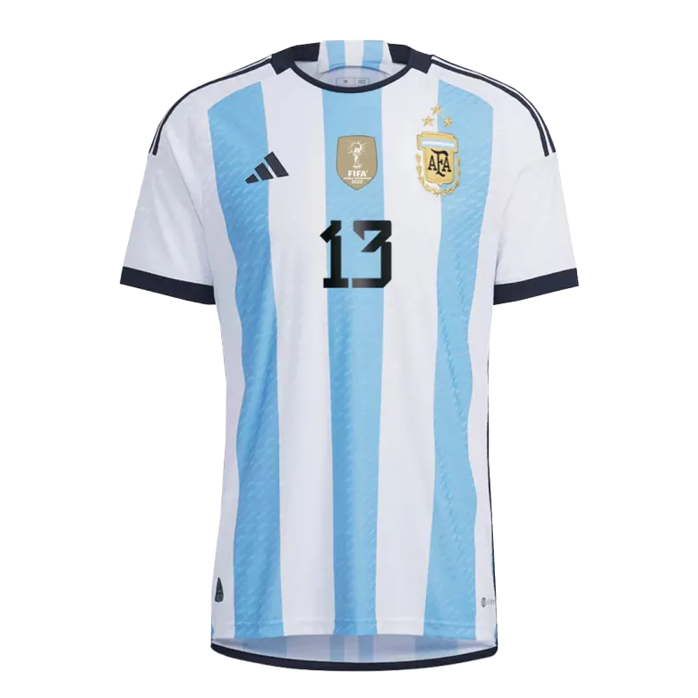 New ROMERO #13 Argentina Three Stars Home World Cup 2022 Champion Authentic Jersey - vstockx