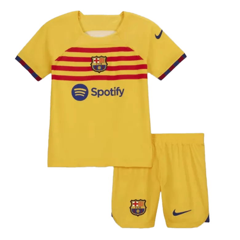 Barcelona Fourth Away Kids Jerseys Kit 2022/23 - vstockx