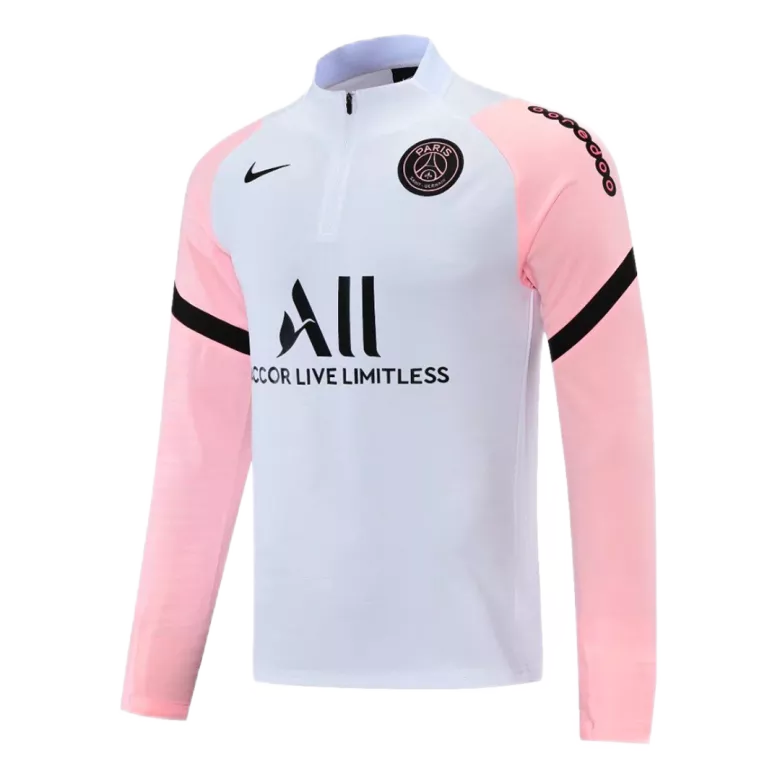 PSG 1/4 Zip Tracksuit 2021/22 White&Pink - vstockx