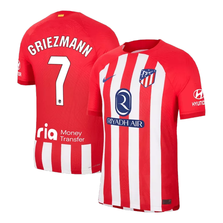 GRIEZMANN #7 Atletico Madrid Home Authentic Soccer Jersey 2023/24 - vstockx