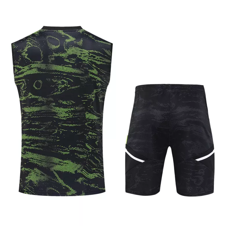Manchester United Jerseys Sleeveless Training Kit 2022/23 Black&Green - vstockx