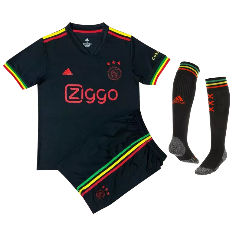 Ajax Third Away Kids Soccer Jerseys Full Kit 2021/22 - vstockx