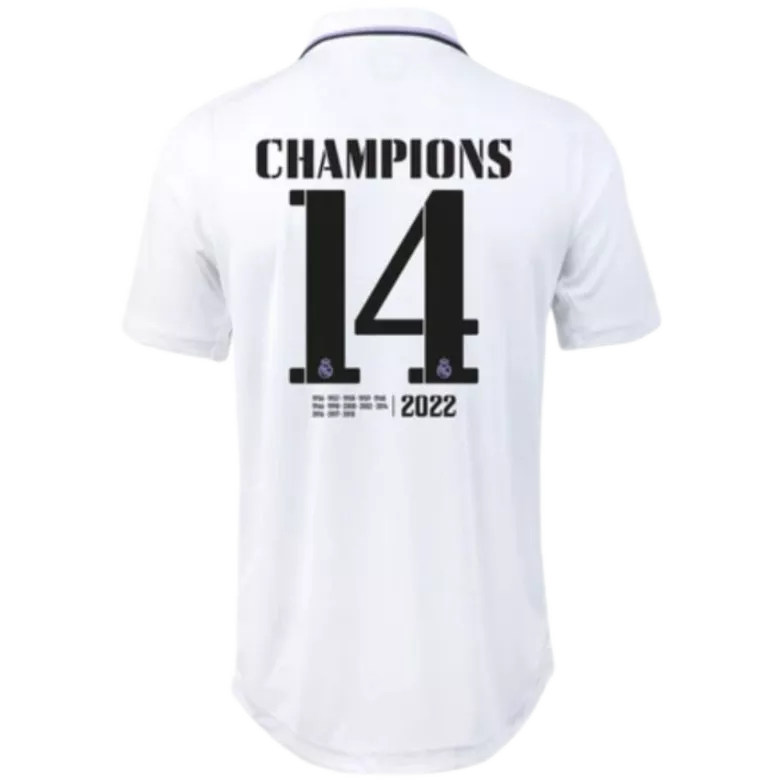 CHAMPIONS #14 Real Madrid Home Authentic Soccer Jersey 2022/23 - vstockx