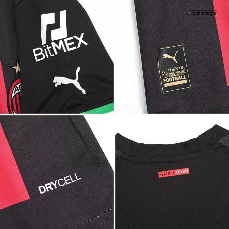 AC Milan Home Kids Soccer Jerseys Kit 2022/23 - vstockx