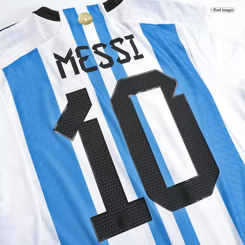 New MESSI #10 Argentina Home World Cup 2022 Champion Authentic Jersey - vstockx