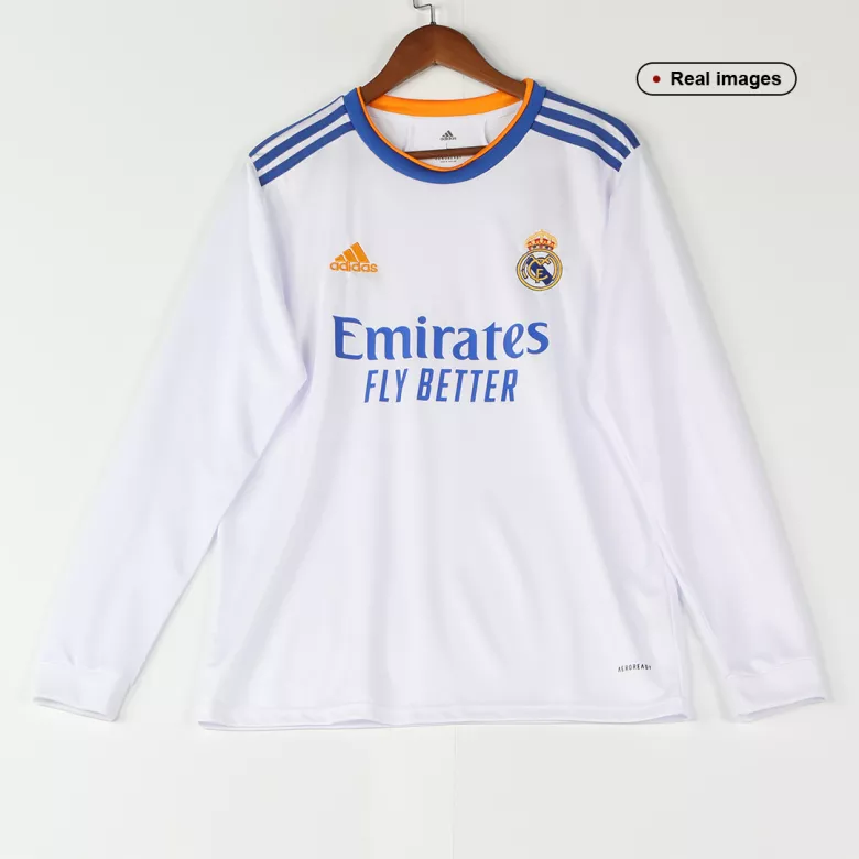 Real Madrid Home Long Sleeve Soccer Jersey 2021/22 - vstockx
