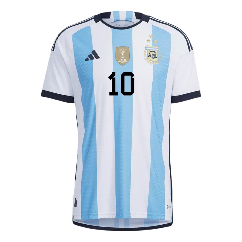 New MESSI #10 Argentina Home World Cup 2022 Champion Authentic Jersey - vstockx