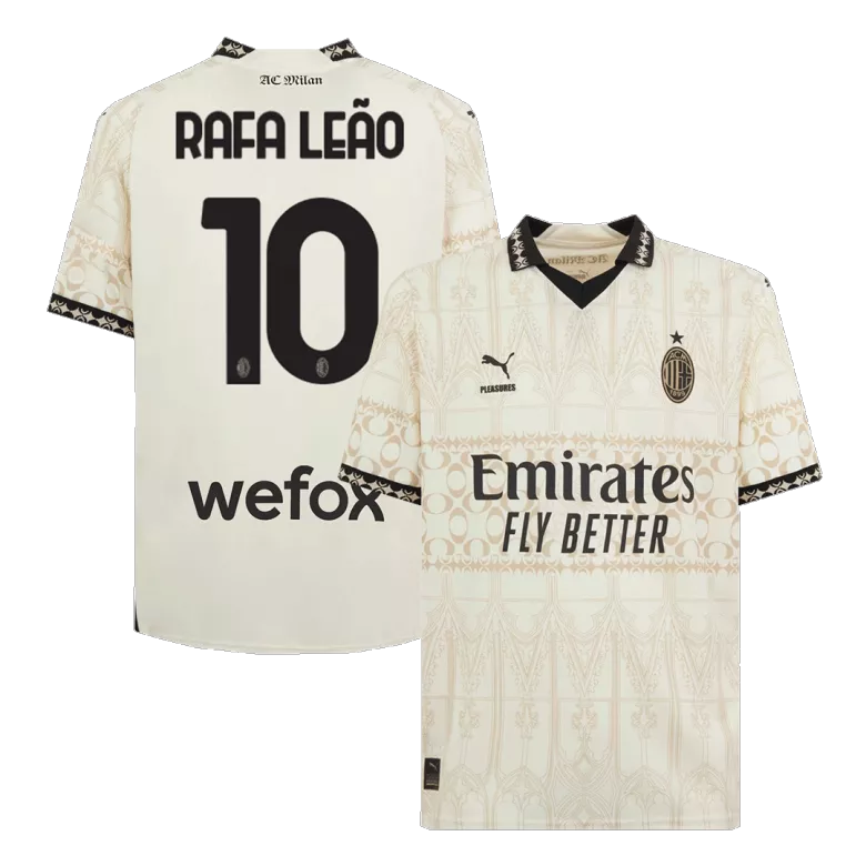 RAFA LE?O #10 AC Milan X Pleasures Fourth Away Soccer Jersey 2023/24 - vstockx