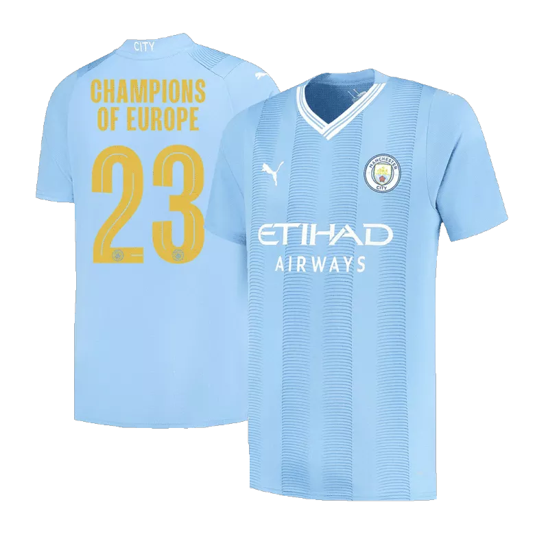 CHAMPIONS OF EUROPE #23 Manchester City Home Jersey 2023/24 - vstockx