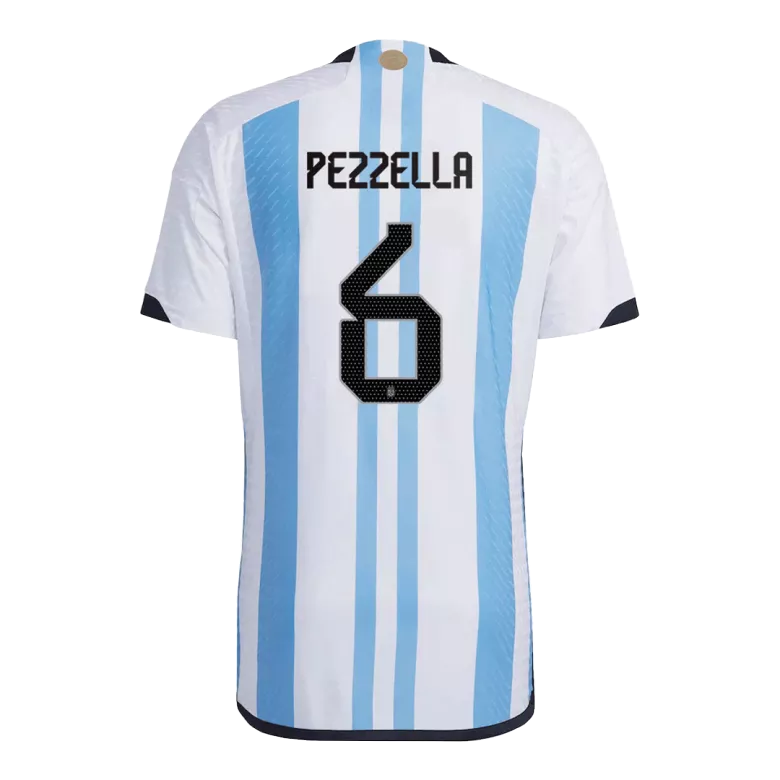 New PEZZELLA #6 Argentina Three Stars Home World Cup 2022 Champion Authentic Jersey - vstockx