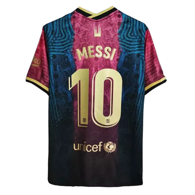 MESSI #10 Barcelona Pre-Match Soccer Jersey 2021/22 - vstockx