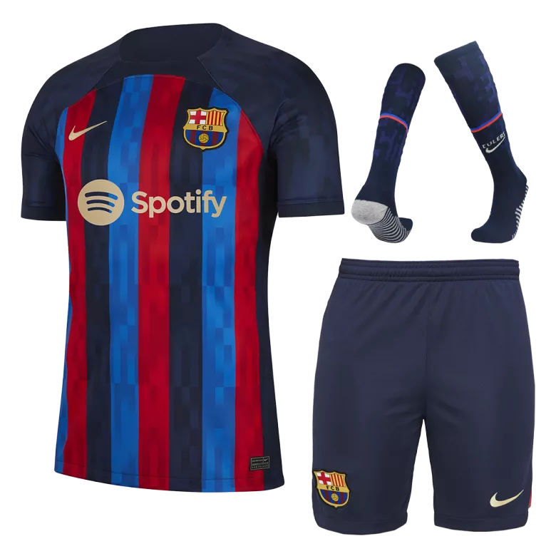 Barcelona Home Kids Soccer Jerseys Full Kit 2022/23 - vstockx