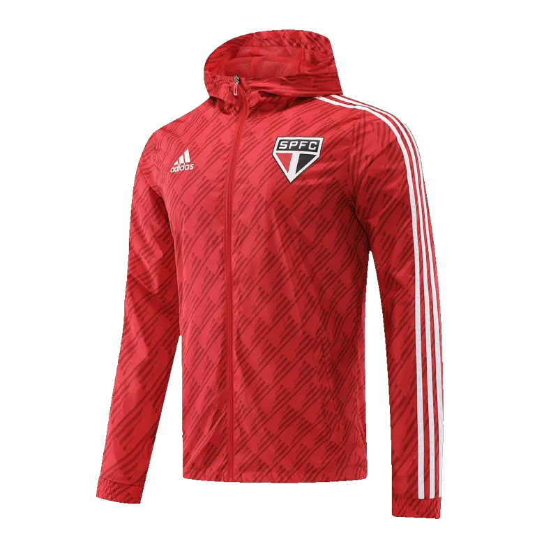 Sao Paulo FC Hoodie Windbreaker Jacket 2022/23 - Red - vstockx