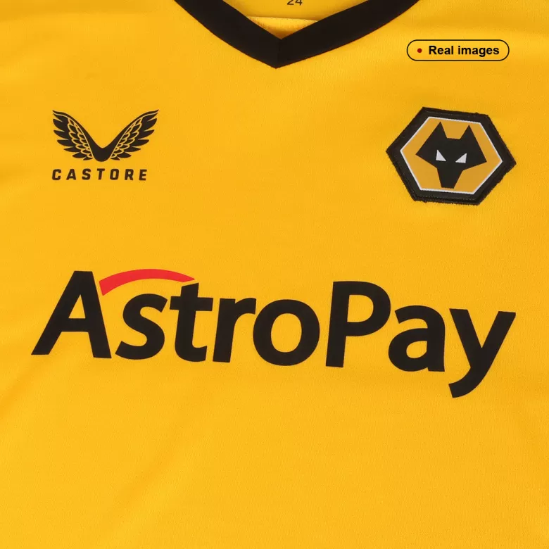 Wolverhampton Wanderers Home Kids Soccer Jerseys Kit 2022/23 - vstockx