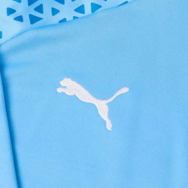 Manchester City 1/4 Zip Tracksuit 2023/24 Kids Blue - vstockx