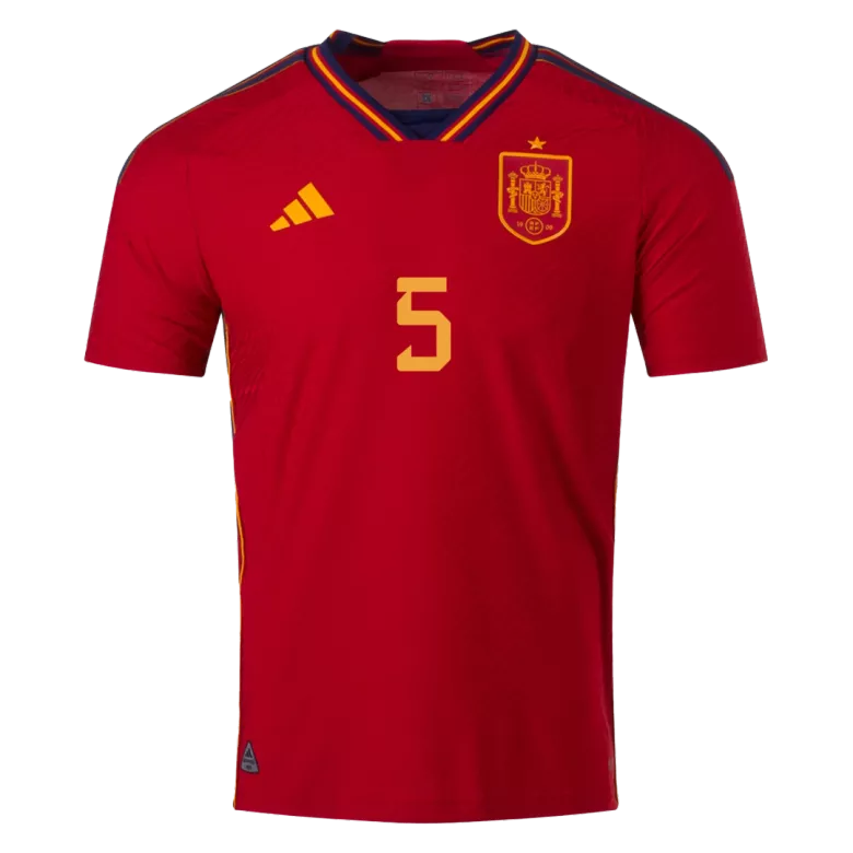 SERGIO #5 Spain Home Authentic Jersey World Cup 2022 - vstockx