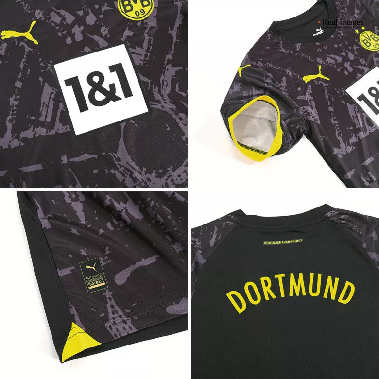 Borussia Dortmund Away Kids Soccer Jerseys Kit 2023/24 - vstockx