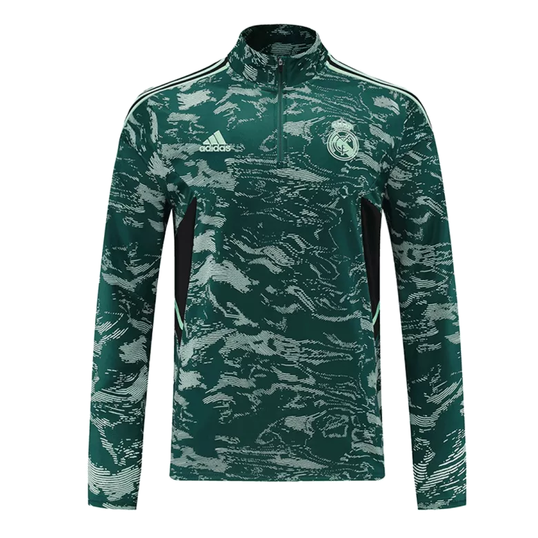 Real Madrid 1/4 Zip Tracksuit 2022/23 Green - vstockx