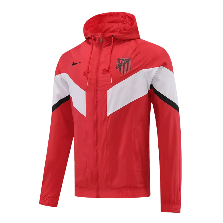 Atletico Madrid Hoodie Windbreaker Jacket 2022/23 - Red&White - vstockx