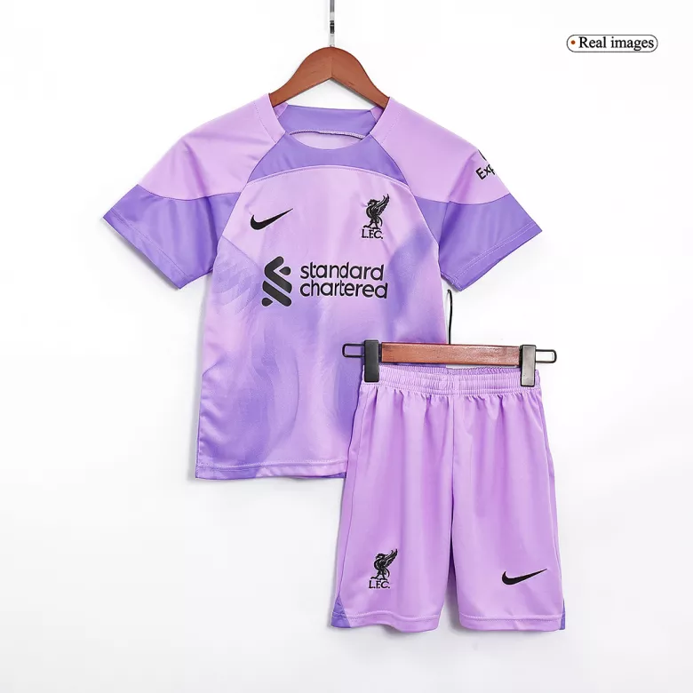 Liverpool Goalkeeper Kids Soccer Jerseys Kit 2022/23 - vstockx
