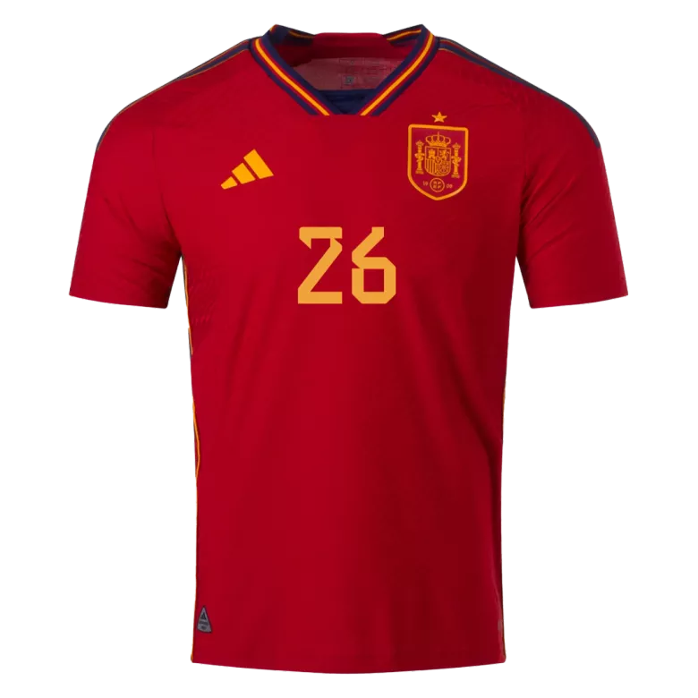 PEDRI #26 Spain Home Authentic Jersey World Cup 2022 - vstockx