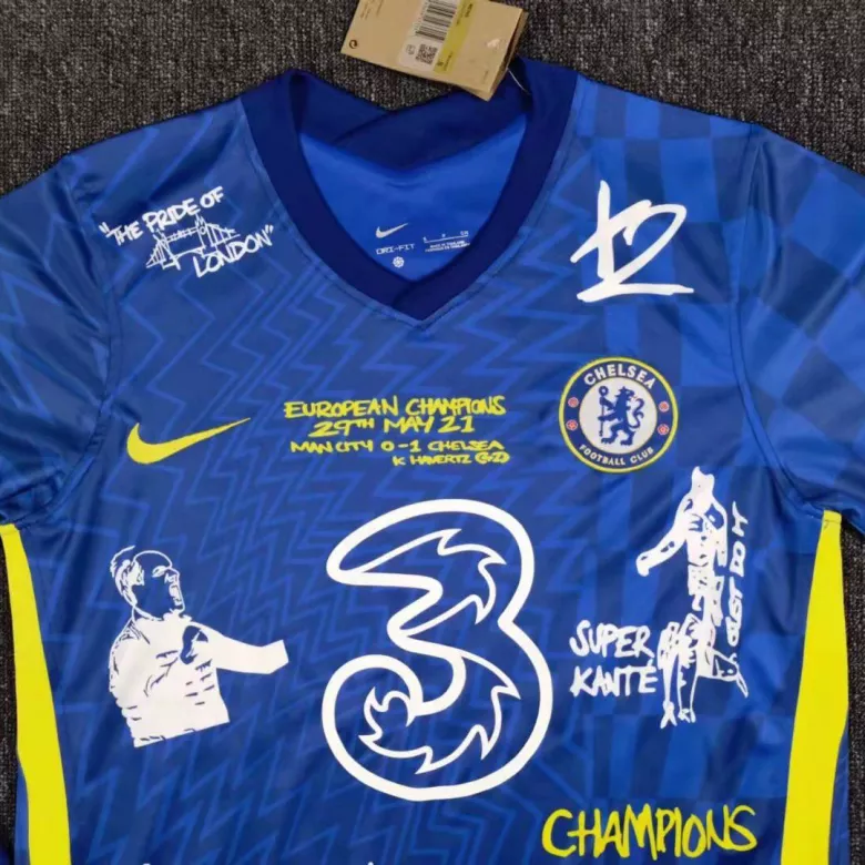 Chelsea Home Long Sleeve Soccer Jersey 2021/22 - vstockx