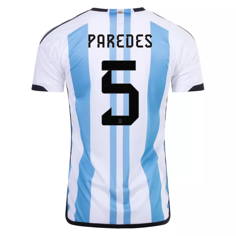 New PAREDES #5 Argentina Three Stars Home 2022 Champion Jersey - vstockx