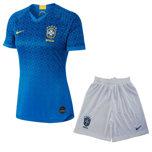 Brazil Away World Cup Kids Soccer Jerseys Kit 2019              �� - vstockx