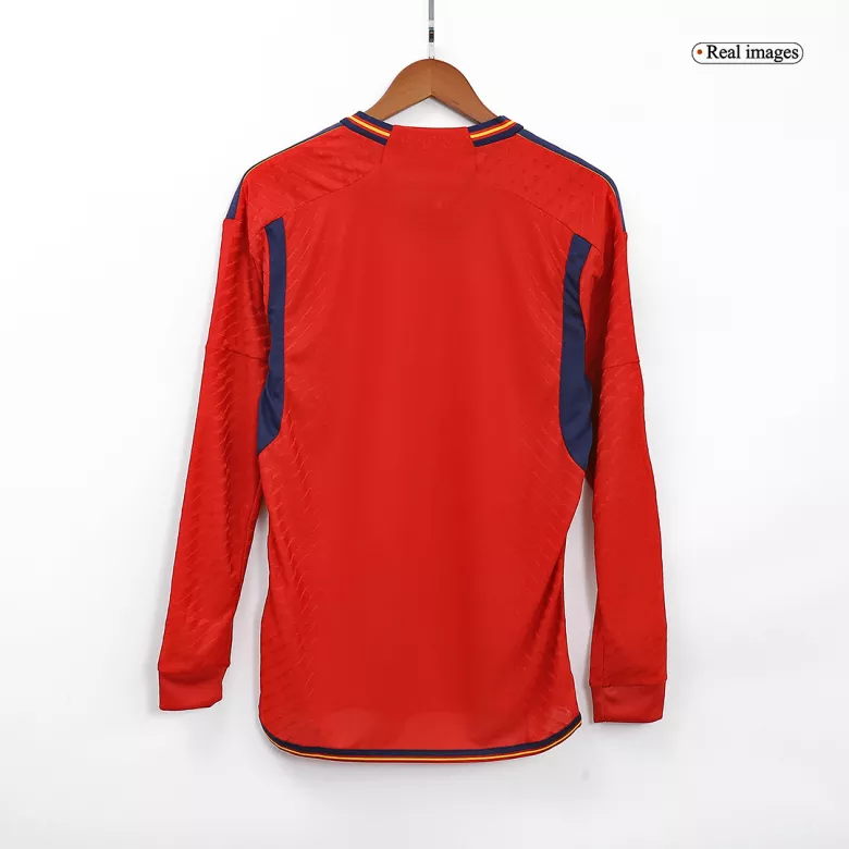 Authentic Spain Home Long Sleeve Soccer Jersey 2022 - vstockx