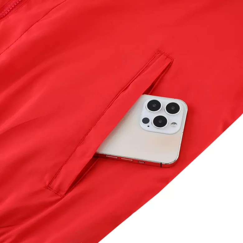 Atletico Madrid Hoodie Windbreaker Jacket 2022/23 - Red&White - vstockx