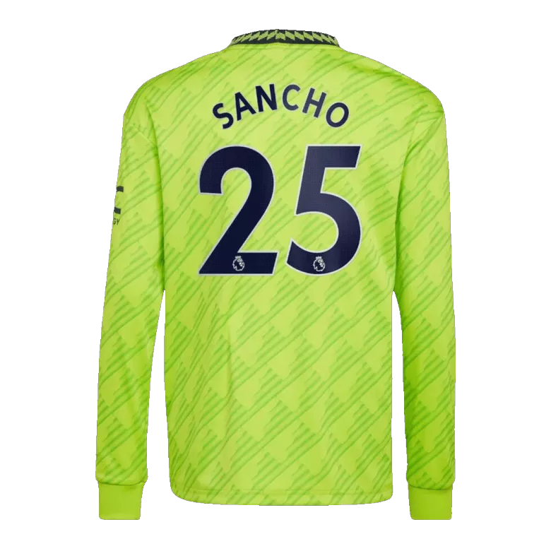 SANCHO #25 Manchester United Third Away Long Sleeve Soccer Jersey 2022/23 - vstockx