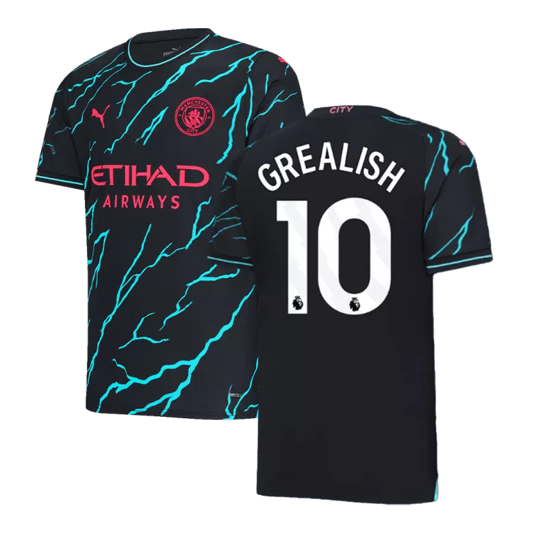GREALISH #10 Manchester City Third Away Jersey 2023/24 - vstockx