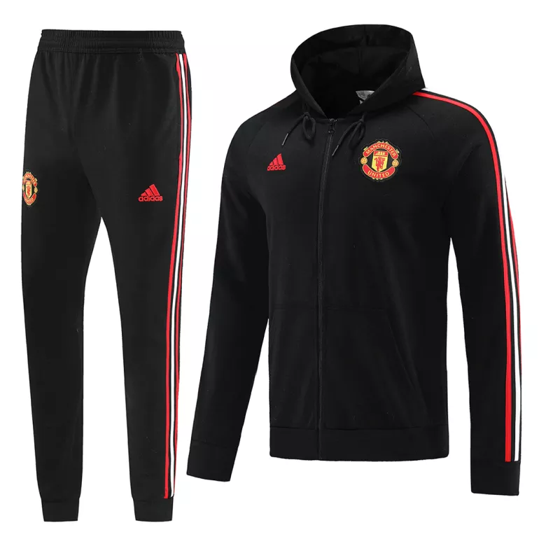Manchester United Hoodie Tracksuit 2022/23 Black - vstockx