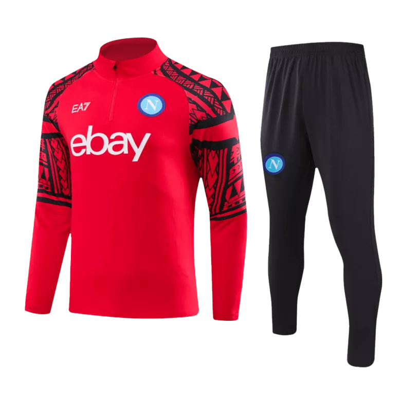 Napoli 1/4 Zip Tracksuit 2023/24 Kids Red - vstockx
