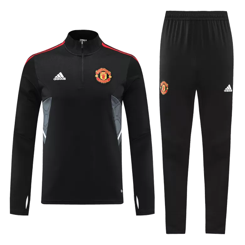 Manchester United 1/4 Zip Tracksuit 2022/23 Black - vstockx