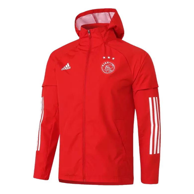 Ajax Hoodie Windbreaker Jacket 2020/21 - Red - vstockx