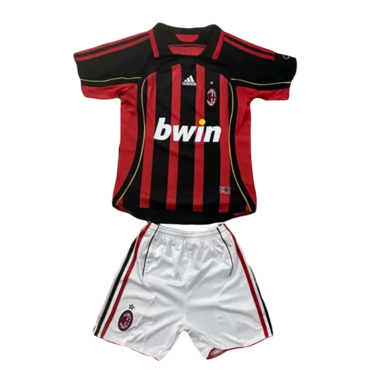 AC Milan Home Kids Soccer Jerseys Kit 2006/07 - vstockx
