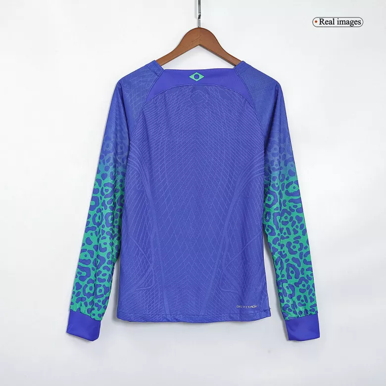 Authentic Brazil Away Long Sleeve Soccer Jersey 2022 - vstockx