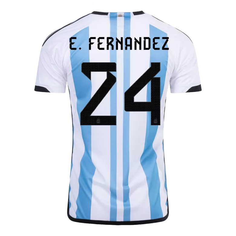 E. FERNANDEZ #24 Argentina Three Stars Home Jersey 2022 - vstockx