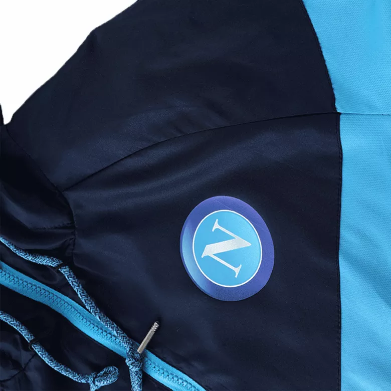 Napoli Hoodie Windbreaker Jacket 2022/23 - Blue&Black - vstockx