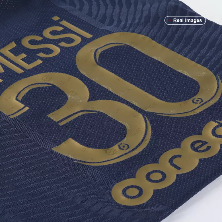 Authentic Messi #30 PSG Home Jersey 2021/22 By Jordan Ballon d'Or Special Gold Font - vstockx