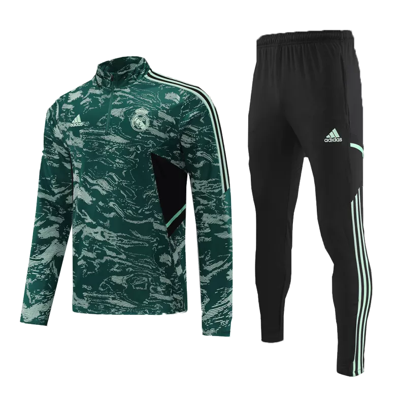 Real Madrid 1/4 Zip Tracksuit 2022/23 Green - vstockx