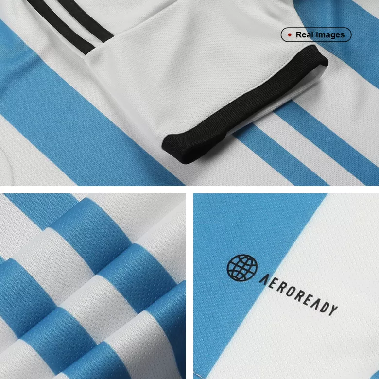 Argentina Home Kids Jerseys Full Kit 2022 - Three Stars - vstockx