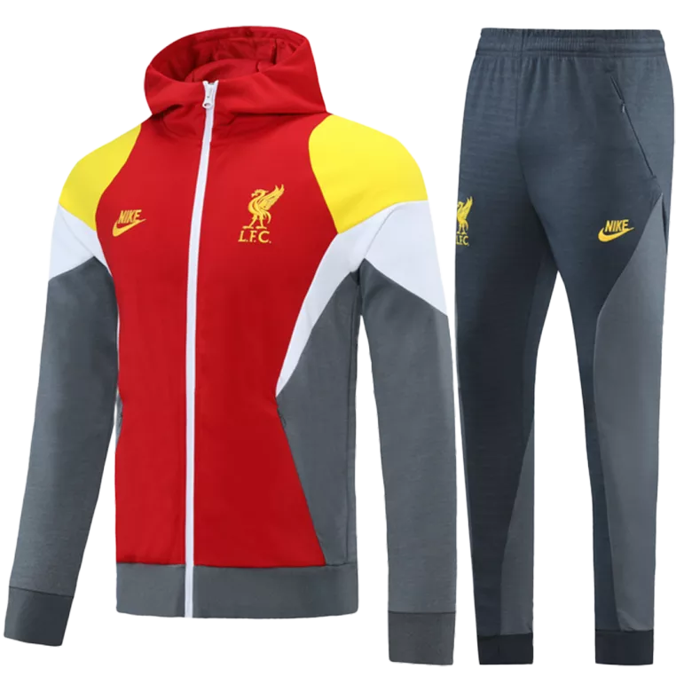 Liverpool Hoodie Tracksuit 2021/22 Red&Gray - vstockx