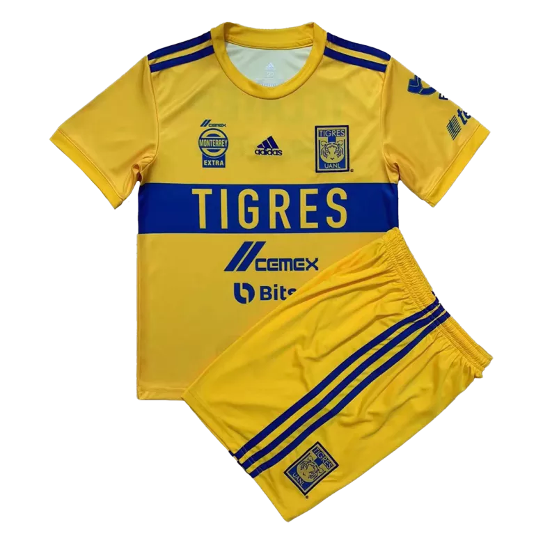 Tigres UANL Home Kids Soccer Jerseys Kit 2022/23 - vstockx