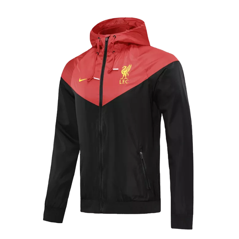 Liverpool Hoodie Windbreaker Jacket 2020/21 - Red&Black - vstockx