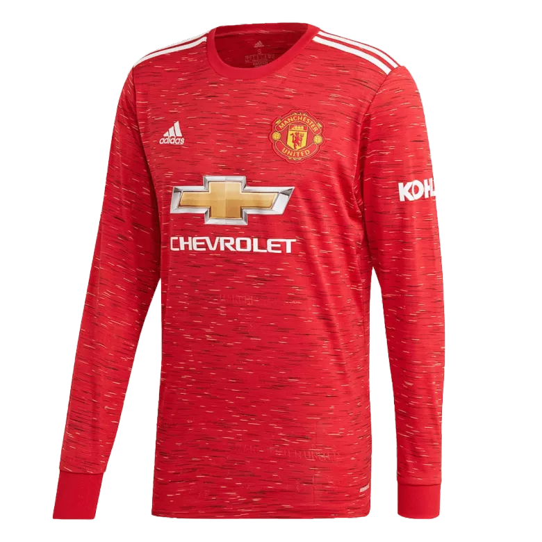 Manchester United Home Long Sleeve Soccer Jersey 2020/21              �� - vstockx
