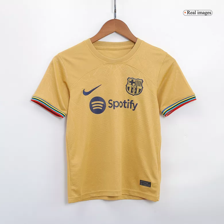 Barcelona Away Kids Soccer Jerseys Kit 2022/23 - vstockx